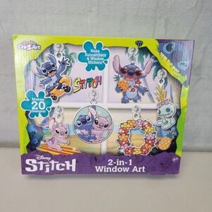 Cra-Z-Art Disney Stitch 2 in 1 Window Art Kit Makes 20 Designs Great Gift‎